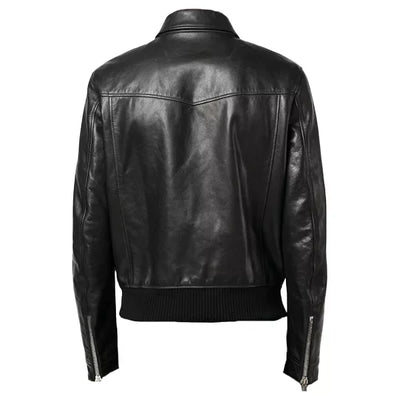 Classic Mens Biker Leather Jacket